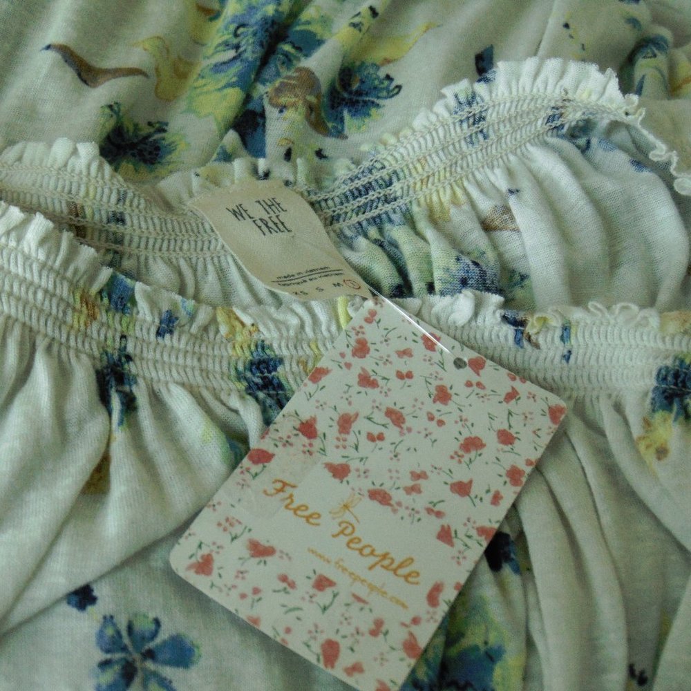 We The Free Sam Off The Shoulder Floral Top L - Picture 8 of 8